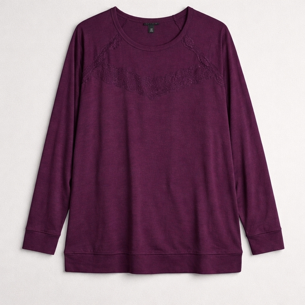 174 Torrid 00 M/L Medium Large Rich Purple Knit Top